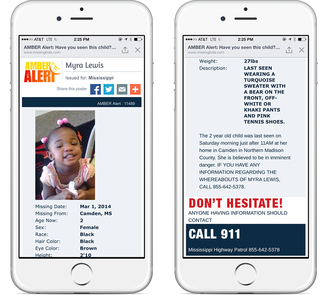 O programa Amber Alerts existe desde 1996 e já conseguiu recuperar 725 crianças