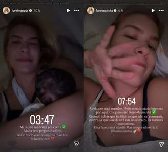 Lore Improta encoraja mães de primeira viagem após primeira noite em claro em casa com o caçula Levi: 'Nesse início é assim mesmo, mamães'