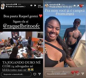 Ex-BBB Davi declara torcida para Raquel - Reprodução / Instagram