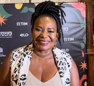 Margareth Menezes no lançamento do Trio da Cultura, em Salvador (BA)