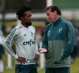 Zé Roberto e Cuca durante treino neste ano - FOTO: Cesar Greco/Palmeiras