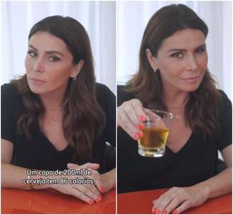 Giovanna Antonelli compara calorias de banana e cerveja em vídeo divertido