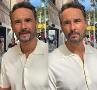 Enquanto caminhava pelas ruas dos Estados Unidos, Rodrigo Santoro foi abordado pelo influenciador Feroz Khan