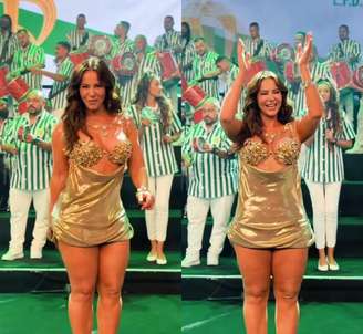 Paolla Oliveira mostra bastidores de recepção com festa na Imperatriz Leopoldinense