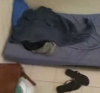 Bruno mostrou nas redes as más condições do alojamento do time – Reprodução de vídeo