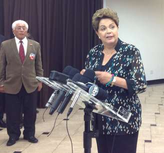 Dilma Rousseff discursou para plateia no Hotel Plaza, centro de Porto Alegre