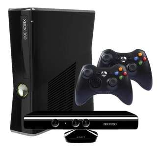 Console 4GB com dois controles, o sensor de movimentos Kinect e três jogos aleatórios sai por R$ 1.246,14