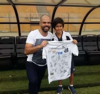 Bruno Covas e o filho Tomás, apaixonados pelo time santista