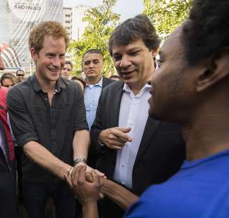 <p>Príncipe Harry visitou o De Braços Abertos, programa de atendimento e reabilitação de dependentes químicos da região da Cracolândia, no centro de São Paulo</p>