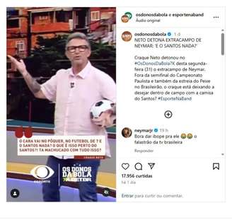 Neymar rebate Neto