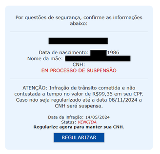 Aparência de um portal oficial do governo