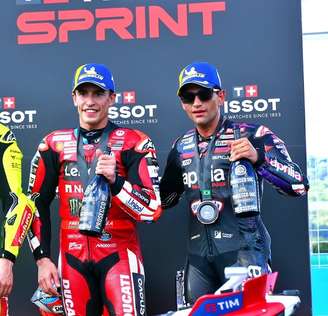Pódio da corrida sprint do GP do Brasil
