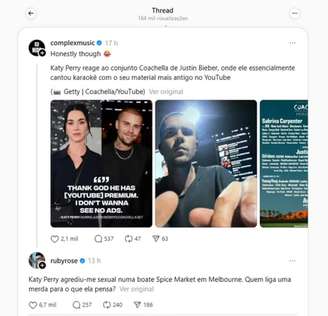 Ruby Rose acusa Katy Perry de assédio sexual nas redes sociais