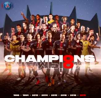 Mesmo sem entrar em campo, PSG conquista o Campeonato Francês (Foto: Reprodução / Twitter)