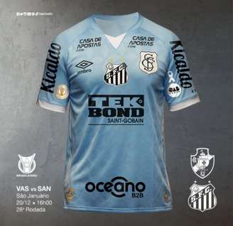 Camisa III do Santos será usada pela primeira vez contra o Vasco (Foto: Reprodução)