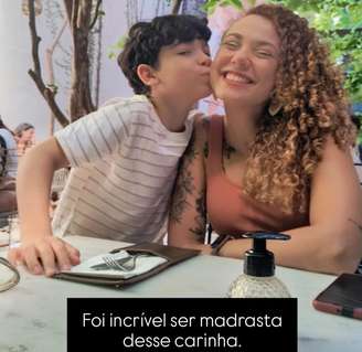 Ana Souza com o enteado Chico Antunes