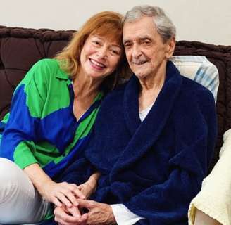 Edson Silva com a atriz Alcione Mazzeo. Ator morreu aos 95 anos no Rio de Janeiro
