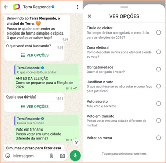 Terra Responde no Whatsapp