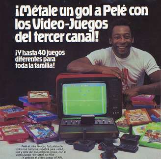 Anúncio do jogo do Pelé para Atari