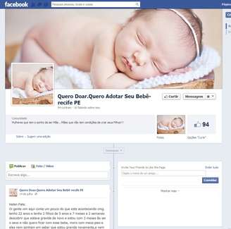 <p>Página que oferecia bebês para adoção foi retirada do ar</p>