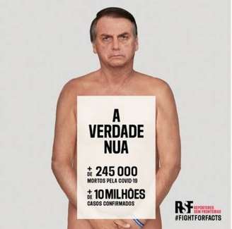 Repórteres Sem Fronteiras lançam campanha contra o presidente Jair Bolsonaro