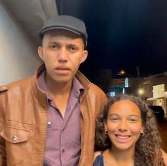 Parceiro Erick Silva ao lado de Thalita