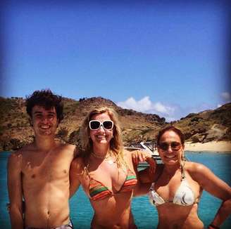 Bruno Cardoso, Luciana Cardoso e Susana Vieira curtindo praia no Caribe