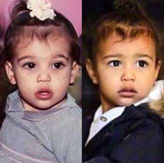 Socialite compara foto dela criança com a filha na mesma idade