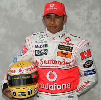 Lewis Hamilton durante sua apresentação pela McLaren em 2007