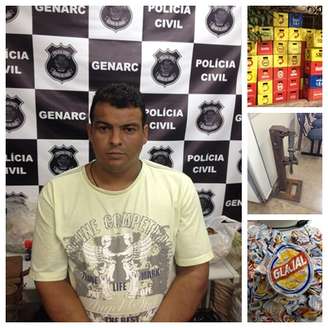 Fabiano Teixeira foi preso em uma fábrica de cerveja falsificada em Itumbiara, no sul de Goiás