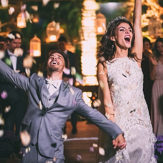 Junior Lima e Monica Benini se casam 