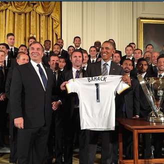Presidente americano Barack Obama recebeu equipe do Los Angeles Galaxy