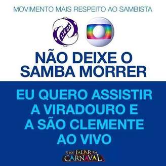 Internautas criticam a Globo por não transmitir ao vivo os desfiles de Viradouro e São Clemente