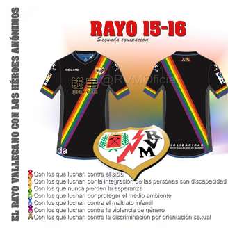 Novo uniforme do Rayo Vallecano apoia diversas causas 