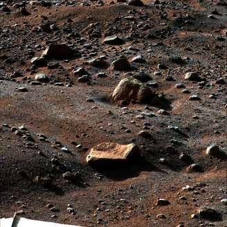 Solo de Marte fotografado pela sonda Phoenix Mars Lander