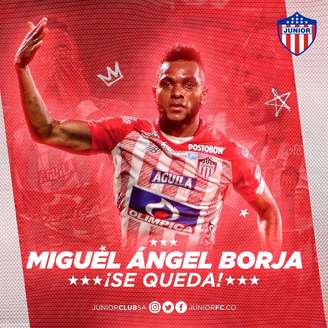Borja teve o empréstimo renovado com o Junior Barranquilla