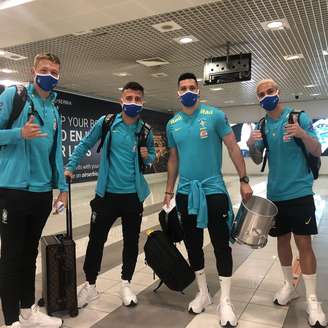 Seleção Brasileira olímpica desembarcou em Belgrado nesta segunda-feira Bruno Pacheco/CBF