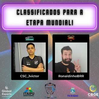 João “CSC_Jvictor” e Ronaldo “RonaldinhoBRR” se classificaram para o Global Esports Games 2021 (Foto: Divulgação)