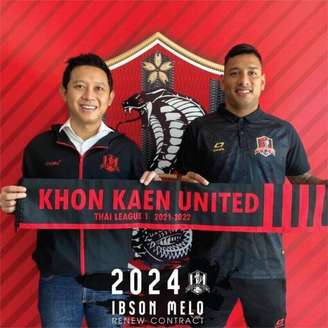 Ibson Melo renovou com o Khon Kaen United (Foto: Divulgação)