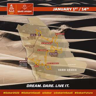 Rota do Dakar 2022 foi divulgada 