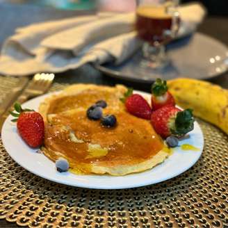 Panqueca de banana, prática, substitui o pão, com menos calorias