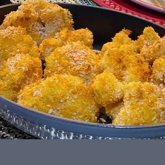 Couve-flor empanada que parece frita mas não é....melhor