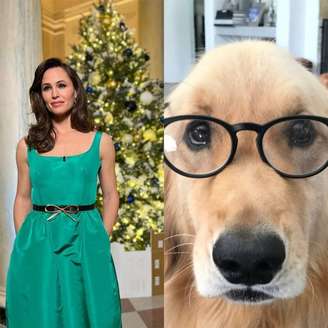 Jennifer Garner e Birdie, sua golden retriever.