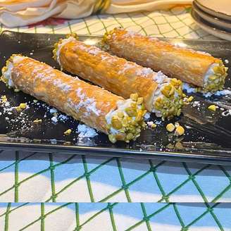 CANNOLI DE MASSA DE PASTEL NO FORNO