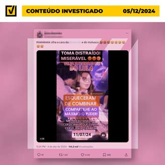 Conteúdo enganoso foi publicado no X