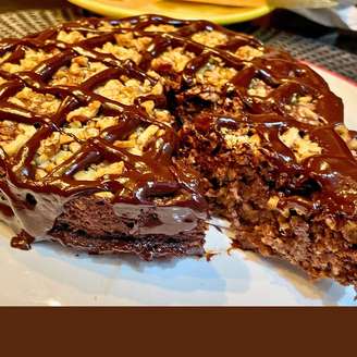 BOLO DE BANANA, CACAU E AVEIA COM ESPECIARIAS