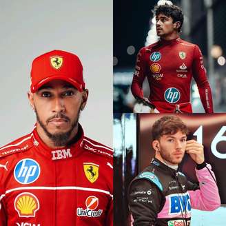 Lewis Hamilton, Charles Leclerc e Pierre Gasly 