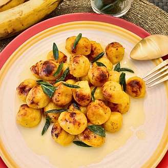 NHOQUE DE BANANA-DA-TERRA 2 INGREDIENTES NA AIRFRYER