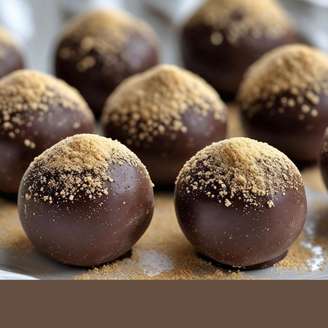 TRUFA DE CHOCOLATE MEIO AMARGO COM PAÇOCA