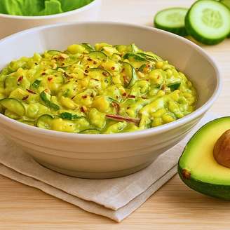 Salada cremosa de pepino com abacate : fácil de preparar e muito saborosa